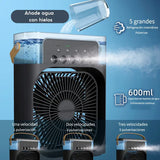 MINI VENTILADOR LUZ LED 3 EN 1