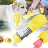 BOTELLA PORTATIL 4 EN 1 MULTIFUNCIONAL PARA MASCOTAS🐱🐶