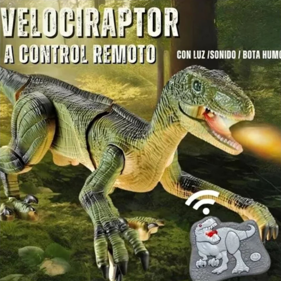 VELOCIRAPTOR CON CONTROL REMOTO / BOTA HUMO